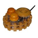 Generic 3-in-1 Sugar,Salt & Pepper Holder Set - Brown & Clear