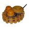 Generic 3-in-1 Sugar,Salt & Pepper Holder Set - Brown & Clear