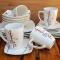 Square 20 Pieces Square Coloured Dinner Set +A FREE TABLE SERVIETT