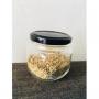 Generic 6 Kitchen Spices Glass Jars With Airtight Black Lids 207ml