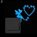 Generic Cartoon Animal Glow-in-the-Dark Removable Wall Stickers Kids Room Decoration-2#