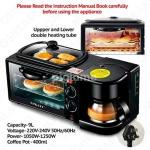 Sokany 3In 1 Multi Function Breakfast Maker Machine.
