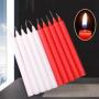 Generic 12pcs Dripless/smokeless/unscented Long Burning Candles