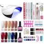 Coscelia Gel Nail Polish Starter Kit With 36W UV Lamp, 10 Colors.