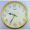 Rikon Wall Clock #2651 Gold Coloured Frame 28cms Round