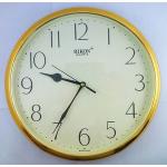 Rikon Wall Clock #2651 Gold Coloured Frame 28cms Round