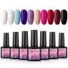 Coscelia 12Pcs UV Gel Polish, 10 Color Gel 1 Top Coat And 1 Base Coat