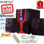 Iconix Sub Woofer With BT/FM 2.1CH+ Free 8GB + 4 WAY EXT