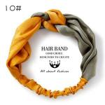 Fashion Women Headbands Vintage Elastic Hairbands Yellow
