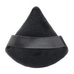 Generic Triangle Shape Powder Puff Washable Mini Cosmetics Soft Cotton Face Powder Lightweight Puff Makeup Tools-Black