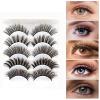 Fashion Fasion False Eyelashes Set 5Pairs Styles 3D Mixed