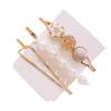 Fashion 3Pcs/Set Hair Clips Faux Pearl Inlaid-Light Purple