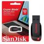 Sandisk 64GB Flashdisk, - Black/red