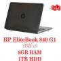 HP REFURBISHED EliteBook 840 G1 Intel Core I5 14" 8GB RAM 1TB HDD WINDOWS 10