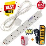 Power King 6 Way Power Extension 3M Cable + Free Mobi Gifts