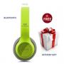 P47 Foldable Wireless Bluetooth Headphone - Green+free Gift