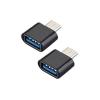Generic 2Pcs High Speed Male to Female Type-C to USB OTG-Black