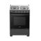 Bruhm BGC-6640MB 4 Gas Standing Cooker, Black
