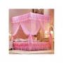 Generic Mosquito Net With Metallic Stand- Pink- 4*6, 5*6, 6*6