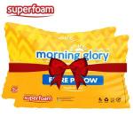 Superfoam Morning Glory Fiber Pillow -  2 Pack ( 100% Pure Fiber, Soft Feel) 68 Cm X 43 Cm