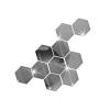 Generic 3D Acrylic Modern Mirror Decal Art Mural Wall Sticker Removable DIY Home Decor-Silver