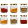 Generic 207ML Spice Glass Jars With Golden Lids