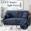 Generic 1/2/3 Seater Home Soft Elastic Sofa Cover Easy St Blue Leaf