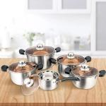 Jamespot 10PCS Cooking Pots Cookware Set  5pcs Pots+5pcs Lids