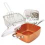 Generic Copper Chef NonStick Deep Square Frying/Cooking Pan With Lid