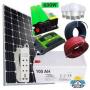 Solarmax MONOCRYSTALLINE Solar Fullkit 150w Solar Panel + 100AH Battery + 600w Inverter + 10 Amp Controller + 4 Bulbs+ Free 10M Cables +extension