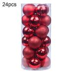 Generic 24Pcs Christmas Ball Hanging Bauble New Year Wedding-Red