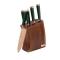 EDENBERG 7pcs Titanium Coated Knife Set With Wooden Stand
