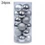 Generic 24Pcs Christmas Ball Hanging Bauble New Year Wedding-Silver