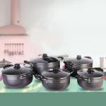 Jamespot 10PCS Aluminum Cookware Set Non-stick Pots