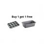 Generic 12 Hole Muffin Tray + Get One Non Stick Box Loaf Tin