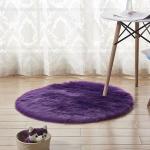 Generic Soft   Skin Faux Fur  Small Rugs Purple 40cm