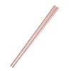Generic 304 Stainless Steel Square Chopsticks Polished For Kitchen Rose Gold