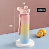 Classic Kitchenware Giant Motivational Water Bottle With Time Marker & Straw