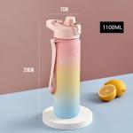 Classic Kitchenware Giant Motivational Water Bottle With Time Marker & Straw