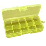 Generic 10-Slot Jewelry Rings Ear Stud Holder Beads Storage-Yellow
