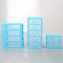 Generic #5Drawer Multi-layer Plastic Storage Box Desktop  Blue {thre