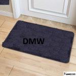 Generic SHAGGY COTTON DOOR MAT-BLACK