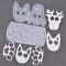 Generic Silicone Cat Shaped Craft Mold Key Chain Keychain Mould Pendant Tool