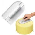Generic 2 PCS Cake Smoother Polisher Tools Cake Decorating Tools Smoother Fondant Sugarcraft Silicone Mold DIY Kitchen Bake Tool