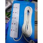Caston 5-Way Power Extension Cable 10m Long
