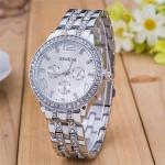 Geneva New Fashion Brand Watch Women Geneva Watches Stainless Steel Quartz Watch Ladies Crystal Casual Analog Watches Relogio Feminino