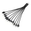 Generic Multi Line Pin Charger 10 In 1 Universal USB Cable-Black