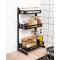 Generic Metallic Spice Rack Carbon Steel Black