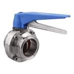 Generic Butterfly Valve with Blue Trigger Handle Stainless Steel