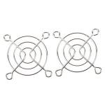 Generic 2 Pcs Silver Tone Metal Grill Protector 50mm CPU Fan Finger Guards